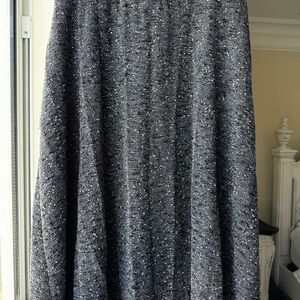 Cato Black and White “Tweed” A-Line Midi Skirt